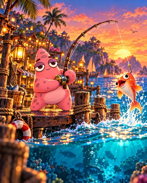 Fishing Frenzy: promotional illustration