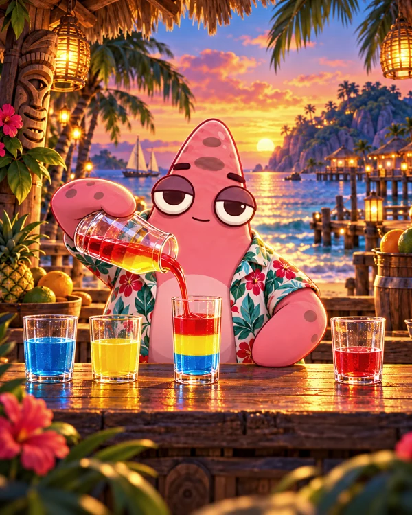 Aloha Pour: promotional illustration